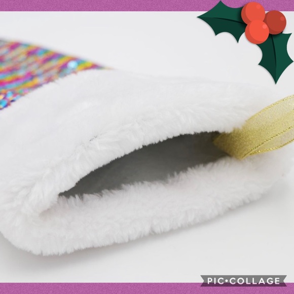 Rainbow Sequin Mermaid Christmas Stocking - Picture 6 of 6